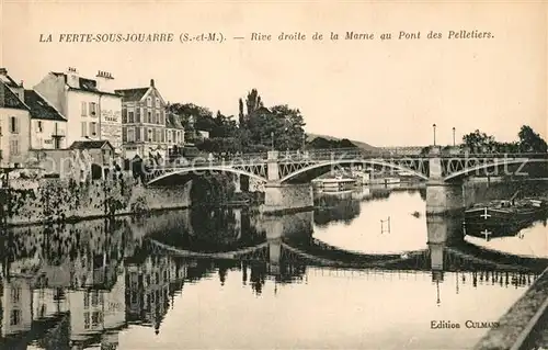 AK / Ansichtskarte La_Ferte sous Jouarre Rive droite de la Marne au Pont des Pelletiers La_Ferte sous Jouarre