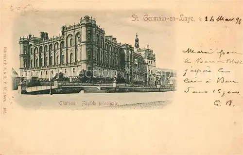 AK / Ansichtskarte Saint Germain en Laye Chateau facade principale Saint Germain en Laye
