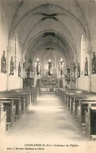 AK / Ansichtskarte Loublande Interieur de l Eglise Loublande