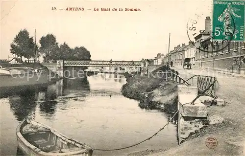 AK / Ansichtskarte Amiens Quai de la Somme Amiens