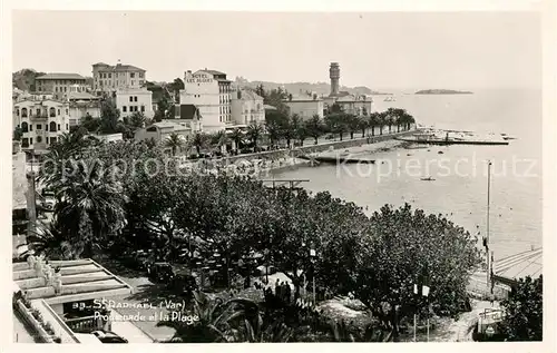 AK / Ansichtskarte Saint Raphael_Var Promenade et la Plage Cote d Azur Saint Raphael Var