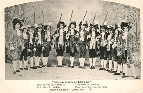 AK / Ansichtskarte Versailles_Yvelines Les douze ans de Louis XV Grand Champ Versailles_Yvelines
