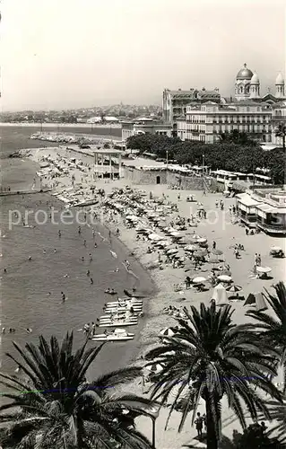 AK / Ansichtskarte Saint Raphael_Var La plage promenade au fond Fregus Cote d Azur Saint Raphael Var