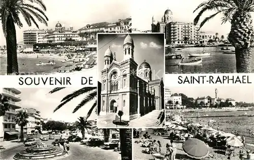 AK / Ansichtskarte Saint Raphael_Var Vues d ensemble Boulevard Cathedrale Plage Cote d Azur Saint Raphael Var