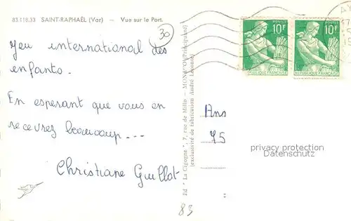AK / Ansichtskarte Saint Raphael_Var Le Port Cote d Azur Saint Raphael Var