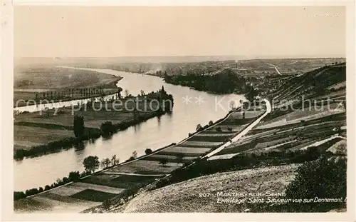AK / Ansichtskarte Mantes sur Seine Ermitage Saint Sauveur vue sur Dennemont Mantes sur Seine