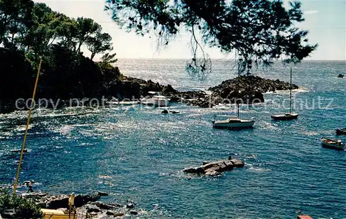 AK / Ansichtskarte Saint Raphael_Var Contre Jour a la Calanque de Santa Lucia Cote d Azur Saint Raphael Var