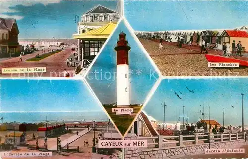 AK / Ansichtskarte Cayeux sur Mer Plage Phare Jardin d Enfants Les Planches Cayeux sur Mer