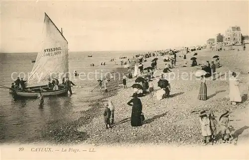 AK / Ansichtskarte Cayeux sur Mer La Plage Bateau Cayeux sur Mer