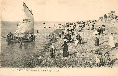 AK / Ansichtskarte Cayeux sur Mer La Plage Bateau Cayeux sur Mer