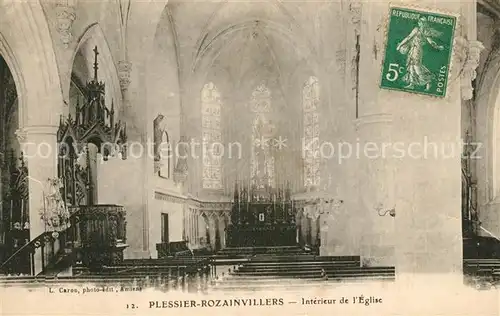 AK / Ansichtskarte Plessier Rozainvillers_Le Interieurde l Eglise Plessier Rozainvillers_Le