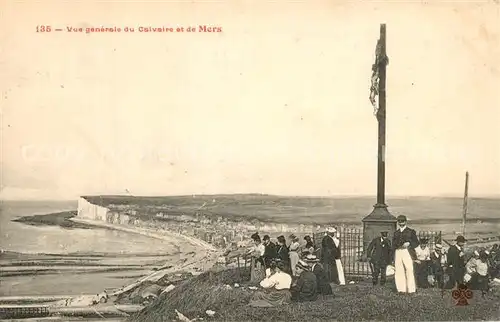 AK / Ansichtskarte Mers les Bains Le Calvaire Croix vue panoramique Mers les Bains