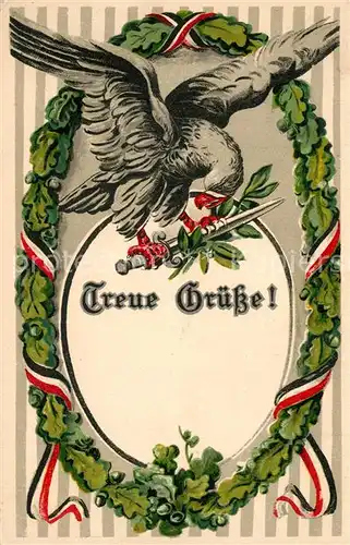 AK / Ansichtskarte Adler Schwert Schwarz Weiss Rot Litho  