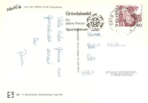 AK / Ansichtskarte Mecki_Nr. 368 Skifahren 