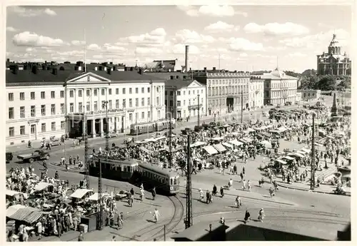 AK / Ansichtskarte Strassenbahn Helsinki Kauppatori  