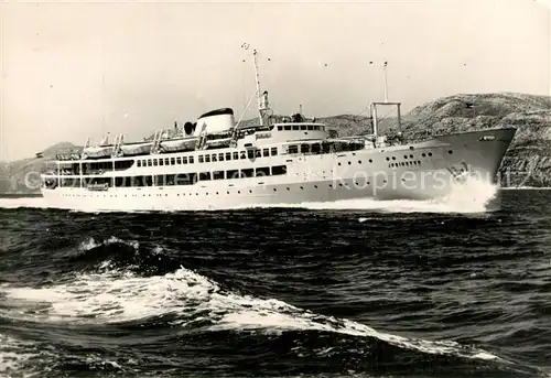 AK / Ansichtskarte Schiffe_Ships_Navires Jedinstvo M B Rijeka Jugoslavija 