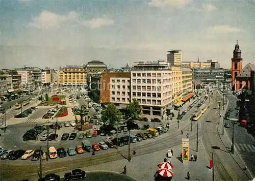 AK / Ansichtskarte Strassenbahn Rossmarkt Hauptwache Frankfurt am Main 