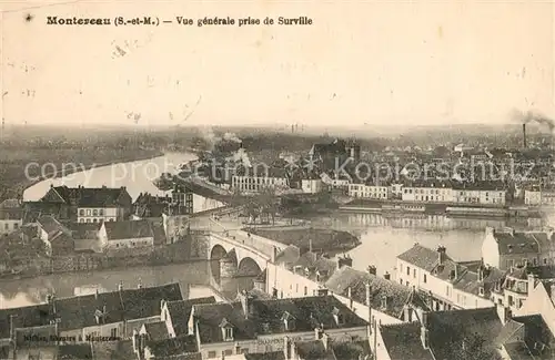 AK / Ansichtskarte Montereau Fault Yonne Vue prise de Surville Montereau Fault Yonne