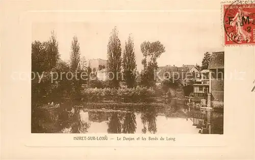 AK / Ansichtskarte Moret sur Loing Donjon et le Bords du Loing Moret sur Loing