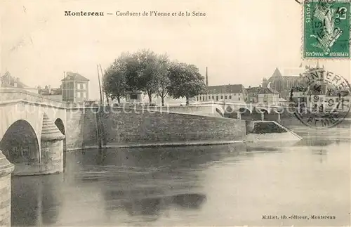 AK / Ansichtskarte Montereau_Loiret Confluent de l`Yonne et de la Seine Montereau Loiret