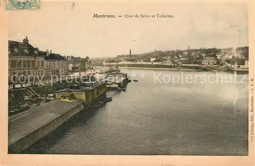 AK / Ansichtskarte Montereau_Loiret Quai de Seine et Tuileries Montereau Loiret