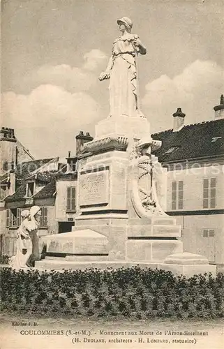 AK / Ansichtskarte Coulommiers Monument aux Morts de l`Arrondissement  Coulommiers