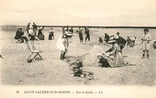 AK / Ansichtskarte Saint Valery sur Somme Sur le Sable Plage Saint Valery sur Somme