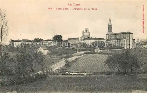 AK / Ansichtskarte Cadalen Eglise et la Tour Cadalen
