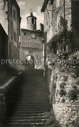 AK / Ansichtskarte Cordes sur Ciel Escalier du Pater et la Porte de l Horloge Cordes sur Ciel