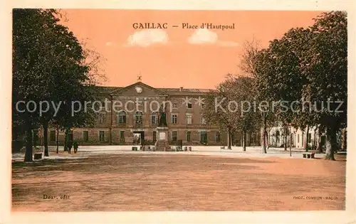 AK / Ansichtskarte Gaillac Place d Hautpoul Monument Gaillac