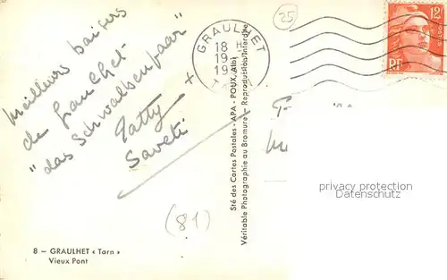 AK / Ansichtskarte Graulhet Vieux Pont Graulhet