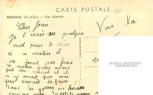 AK / Ansichtskarte Moissac Vue generale Moissac