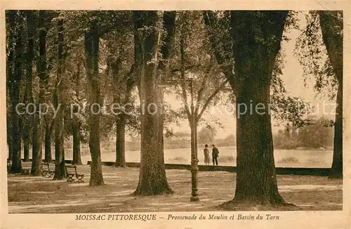 AK / Ansichtskarte Moissac Promenade du Moulin et Bassin du Tarn Moissac