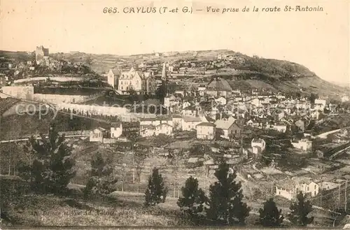 AK / Ansichtskarte Caylus Vue prise de la Route Saint Antonin Caylus