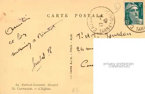 AK / Ansichtskarte Caussade Eglise Caussade