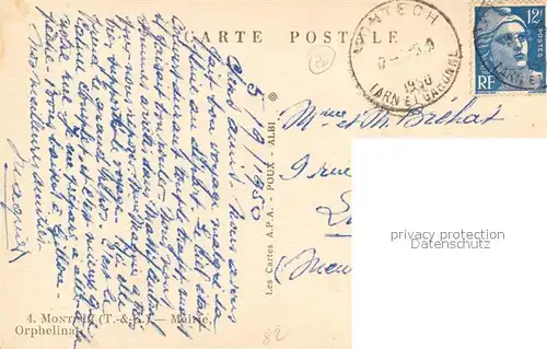 AK / Ansichtskarte Montech Mairie Orphelinat Montech