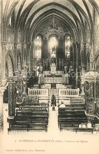 AK / Ansichtskarte Saint Etienne de Tulmont Interieur de l Eglise Saint Etienne de Tulmont