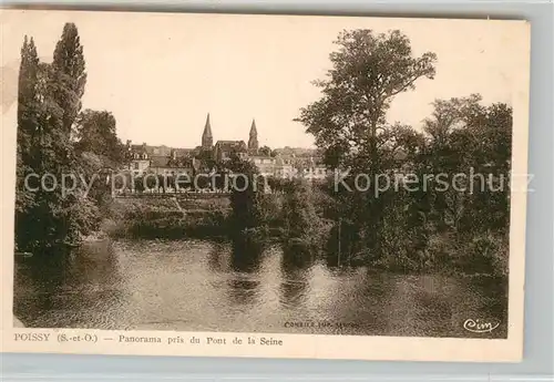 AK / Ansichtskarte Poissy Panorama pris du Pont de la Seine Poissy