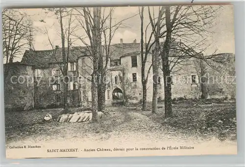 AK / Ansichtskarte Saint Maixent l_Ecole Ancien Chateau detruit pour la construction de l Ecole Militaire Saint Maixent l_Ecole