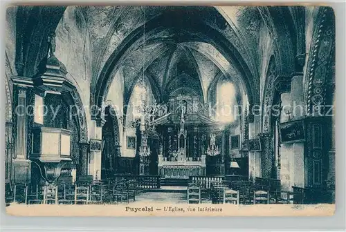 AK / Ansichtskarte Puycelci Eglise vue interieure Puycelci