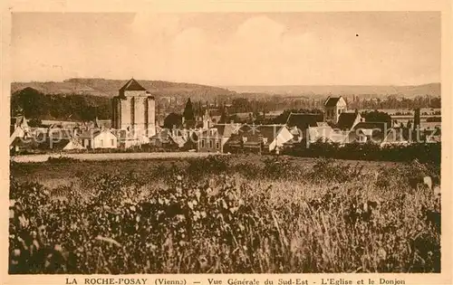 AK / Ansichtskarte La_Roche Posay Vue generale Eglise et le Donjon La_Roche Posay