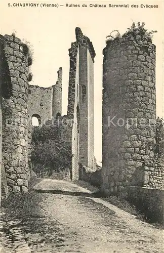 AK / Ansichtskarte Chauvigny Ruines du Chateau Baronniat des Eveques Chauvigny