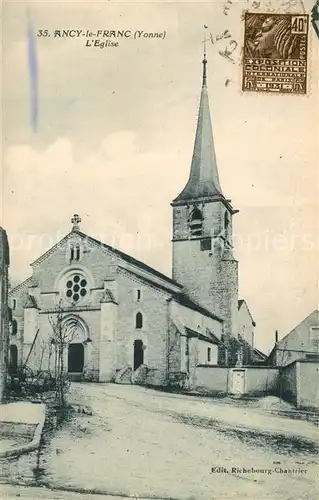 AK / Ansichtskarte Ancy le Franc Eglise Ancy le Franc