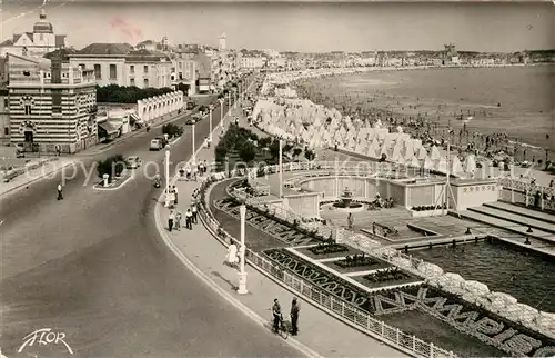 AK / Ansichtskarte Les_Sables d_Olonne Le Remblai la Piscine et la Plage Les_Sables d_Olonne