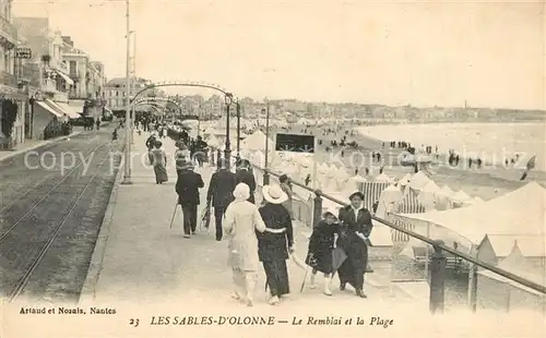 AK / Ansichtskarte Les_Sables d_Olonne Le Remblai et la Plage Les_Sables d_Olonne