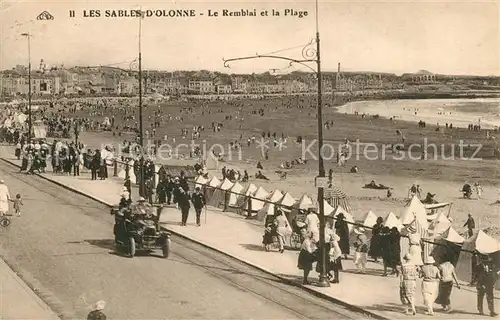 AK / Ansichtskarte Les_Sables d_Olonne Le Remblai et la Plage Les_Sables d_Olonne