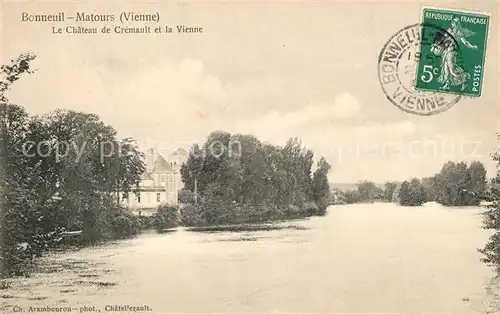 AK / Ansichtskarte Bonneuil Matours Le Chateau de Cremault et la Vienne Bonneuil Matours