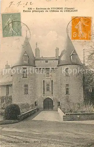 AK / Ansichtskarte Vivonne Entree principale du Chateau de Cercigny Vivonne