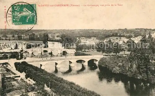 AK / Ansichtskarte Saint Savin sur Gartempe La Gartempe vue prise de la Tour 