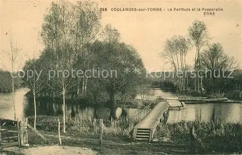 AK / Ansichtskarte Coulanges sur Yonne Le Perthuis et la Passerelle EDSA Coulanges sur Yonne